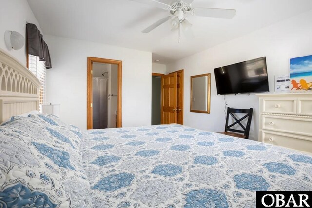 bedroom with ceiling fan