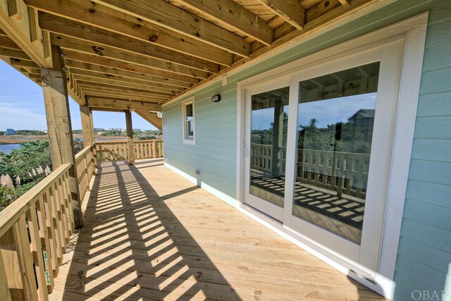 56185 Cedar Ave Lot 5, Hatteras, NC 27943 - view of wooden terrace