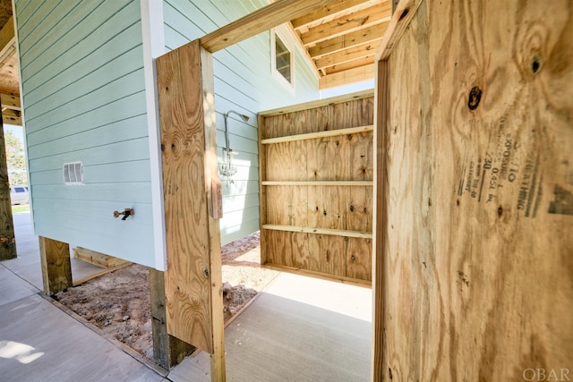 56185 Cedar Ave Lot 5, Hatteras, NC 27943 - interior space with wood ceiling and wood walls