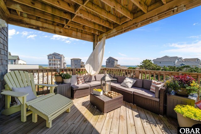 deck featuring an outdoor hangout area