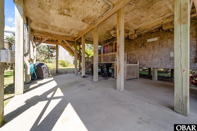 view of patio featuring stairs