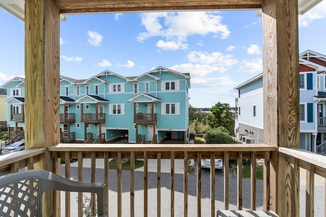 balcony featuring a residential view