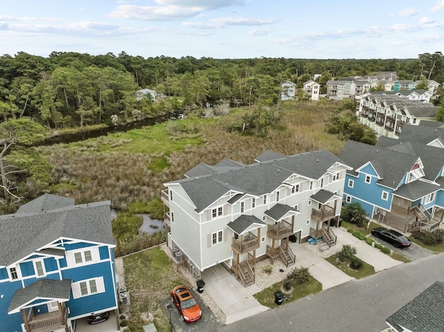 drone / aerial view with a residential view