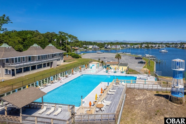 1804 Harbour View Dr Lot 91-O, Kill Devil Hills, NC 27948 - community pool featuring a water view and a patio area