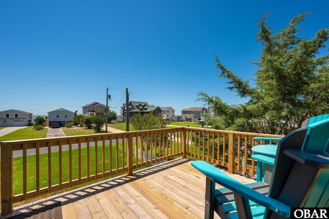 1804 Harbour View Dr Lot 91-O, Kill Devil Hills, NC 27948 - deck with a residential view and a lawn