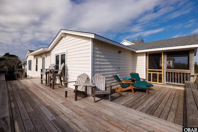 view of wooden terrace