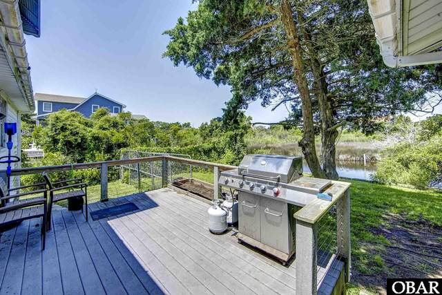 155 Loop Rd Lot 5, Ocracoke, NC 27960 - wooden deck featuring a water view