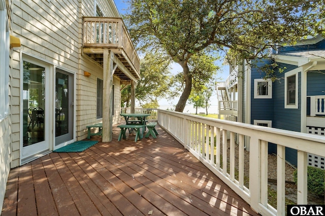 1148 Dunton Dr Lot 337, Corolla, NC 27927 - wooden deck with outdoor dining space
