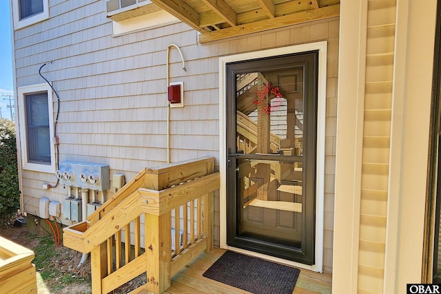 view of doorway to property