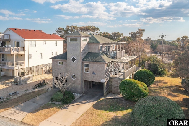 birds eye view of property