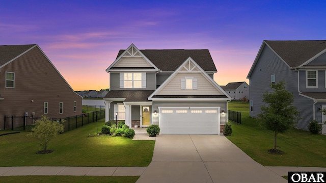 307 Sunny Lk Lot 106, Moyock, NC 27958 - craftsman-style home featuring concrete driveway, a garage, and roof with shingles
