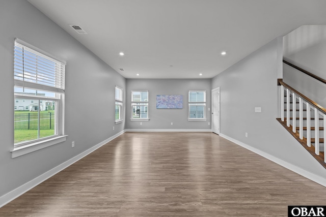 307 Sunny Lk Lot 106, Moyock, NC 27958 - unfurnished room with wood finished floors, stairs, and recessed lighting
