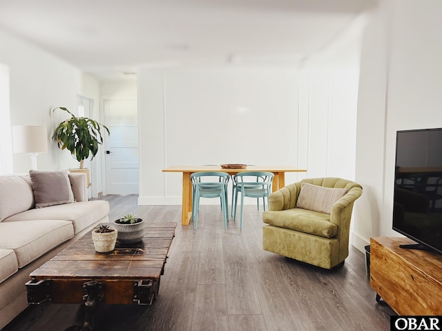 living room featuring wood finished floors