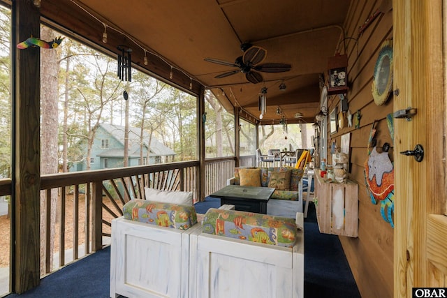 119 Baycliff Trl Lot 119, Kill Devil Hills, NC 27948 - sunroom featuring ceiling fan