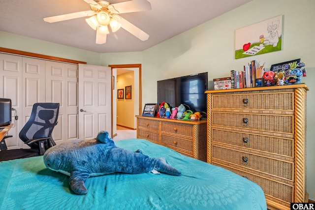 119 Baycliff Trl Lot 119, Kill Devil Hills, NC 27948 - carpeted bedroom featuring a closet and ceiling fan