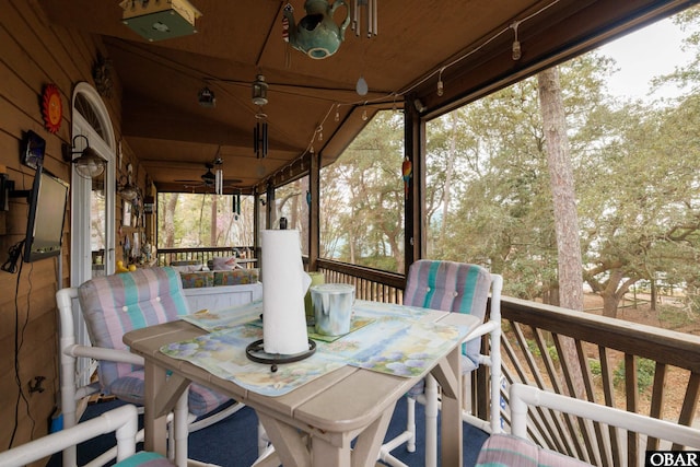 119 Baycliff Trl Lot 119, Kill Devil Hills, NC 27948 - deck featuring outdoor dining space and ceiling fan