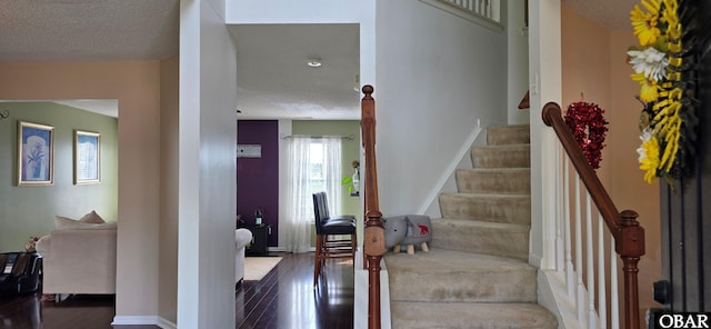169 Green View Rd Lot # 273, Moyock, NC 27958 - stairs with wood finished floors and a textured ceiling