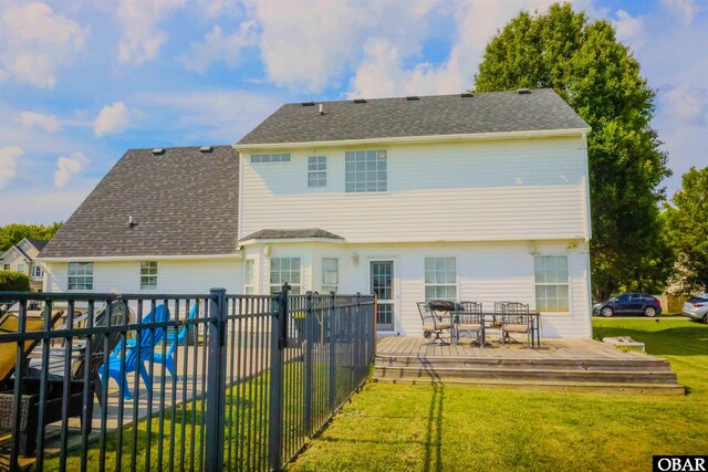169 Green View Rd Lot # 273, Moyock, NC 27958 - rear view of property with a wooden deck and outdoor dining area