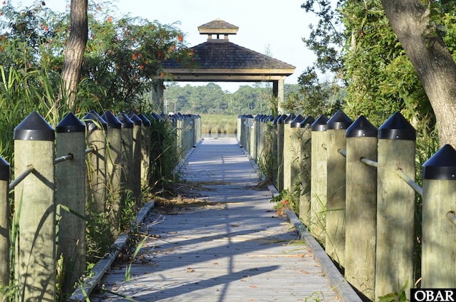 exterior space featuring a gazebo