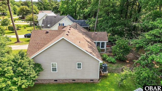 116 First Colony Ct Lot 4, Manteo, NC 27954 - view of property exterior featuring crawl space and a shingled roof