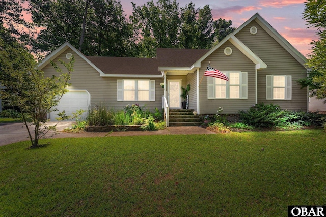 116 First Colony Ct Lot 4, Manteo, NC 27954 - single story home featuring an attached garage, driveway, and a lawn