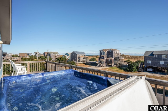 25270 Sea Isle Hills Dr Lot 5-18, Waves, NC 27982 - view of pool featuring an outdoor hot tub and a wooden deck