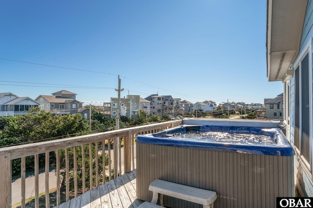 25270 Sea Isle Hills Dr Lot 5-18, Waves, NC 27982 - balcony featuring a hot tub and a residential view