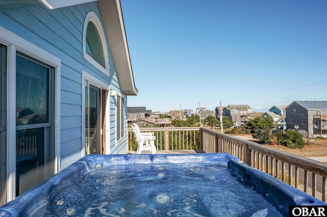 25270 Sea Isle Hills Dr Lot 5-18, Waves, NC 27982 - deck with a residential view and a hot tub