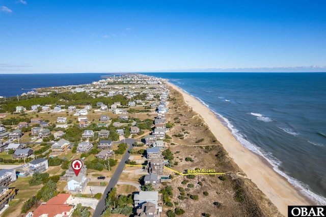 25270 Sea Isle Hills Dr Lot 5-18, Waves, NC 27982 - aerial view with a water view, a residential view, and a view of the beach