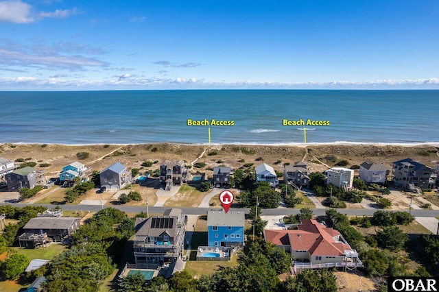 25270 Sea Isle Hills Dr Lot 5-18, Waves, NC 27982 - birds eye view of property featuring a water view, a view of the beach, and a residential view