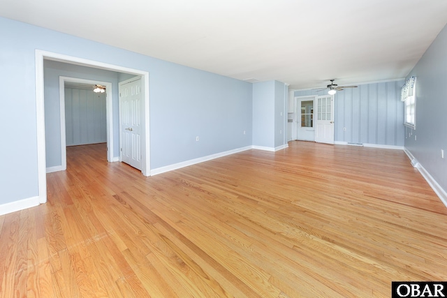 202 Winfall Blvd, Hertford, NC 27944 - unfurnished room with ceiling fan and light wood finished floors