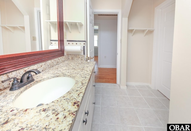 202 Winfall Blvd, Hertford, NC 27944 - bathroom with tile patterned flooring and vanity
