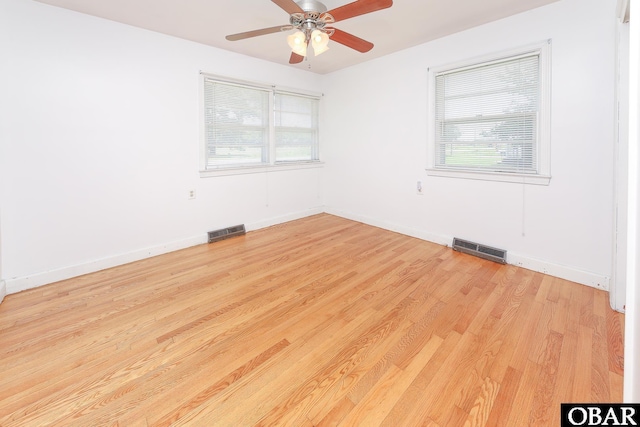 202 Winfall Blvd, Hertford, NC 27944 - spare room with ceiling fan and light wood-style flooring