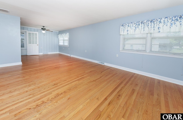 202 Winfall Blvd, Hertford, NC 27944 - spare room with ceiling fan and wood finished floors