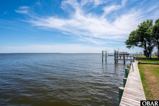 103 King Edward Ct Lot 13, Kill Devil Hills, NC 27948 - dock featuring a water view and boat lift