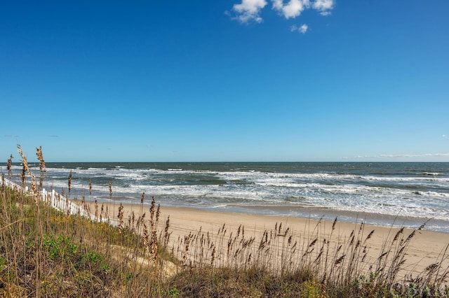 water view with a view of the beach