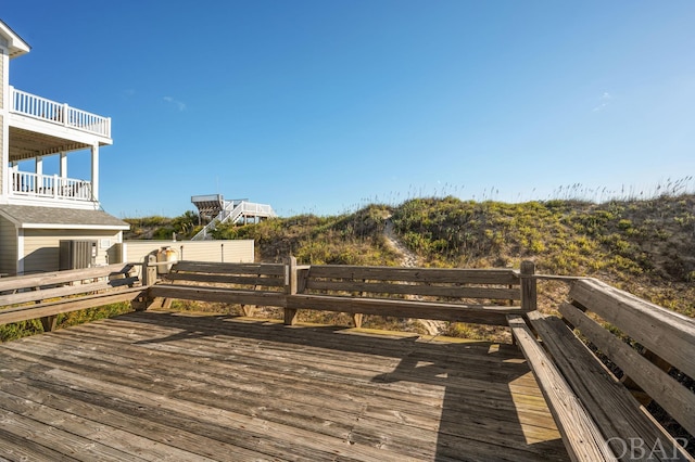 view of wooden terrace