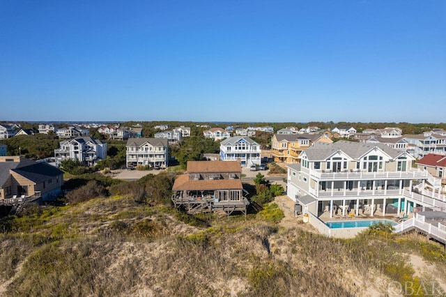 drone / aerial view with a residential view