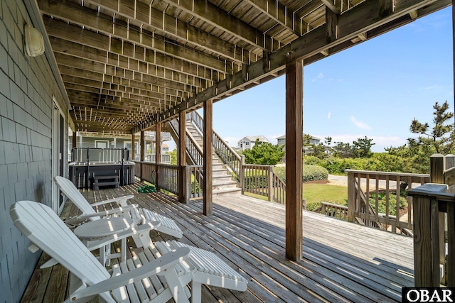 deck with stairs