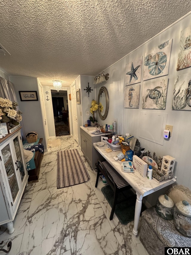 524 Aydlett Rd, Aydlett, NC 27916 - dining room with light marble finish floors and a textured ceiling