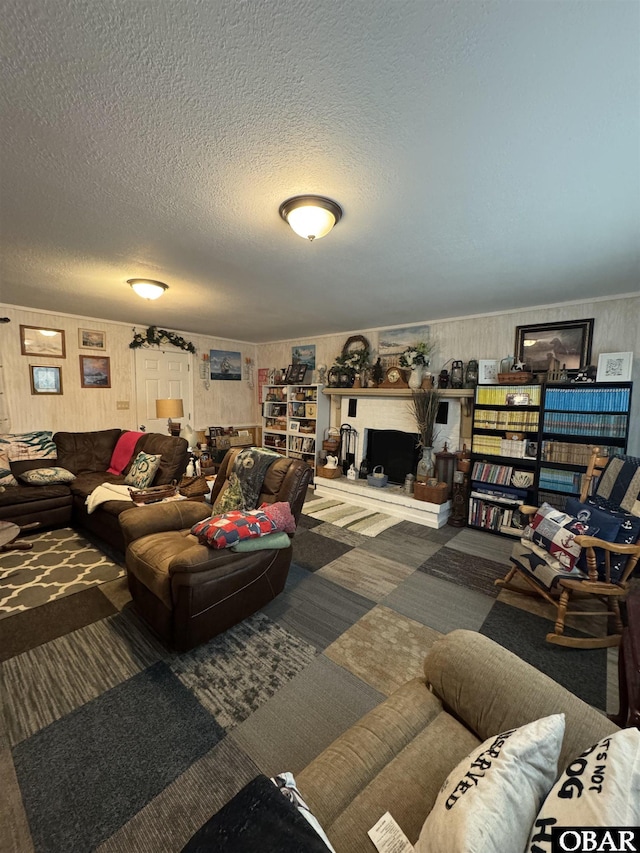 524 Aydlett Rd, Aydlett, NC 27916 - living area featuring carpet and a textured ceiling