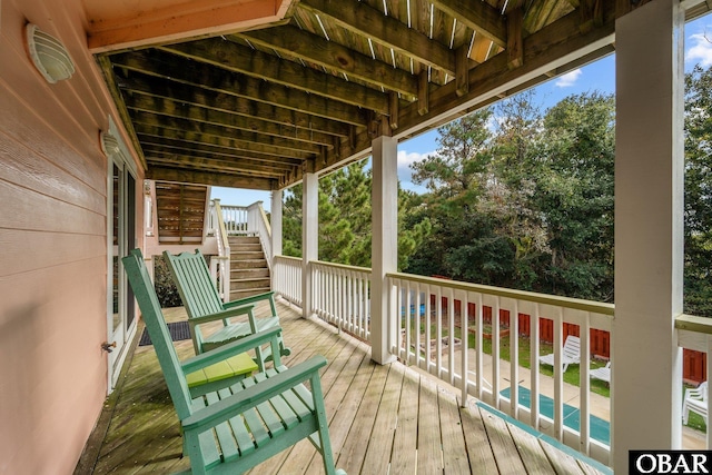 109 Duck Ridge Village Ct Lot 14, Duck, NC 27949 - wooden terrace featuring stairs