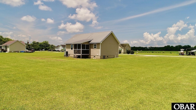 269 Lakeview Ct Lot 12, Engelhard, NC 27824 - rear view of house featuring crawl space, a lawn, and a metal roof