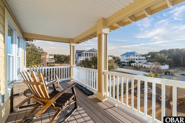 deck featuring a residential view