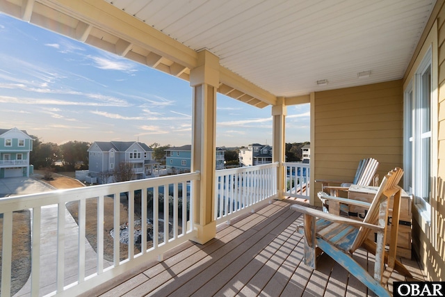 deck featuring a residential view