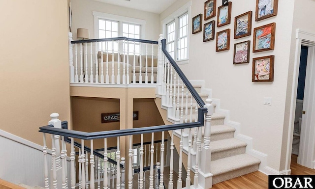 273 Whites Pt Lot 183, Corolla, NC 27927 - stairs with wood finished floors and baseboards