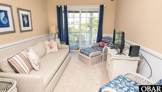 273 Whites Pt Lot 183, Corolla, NC 27927 - living area with carpet and wainscoting