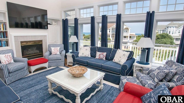 273 Whites Pt Lot 183, Corolla, NC 27927 - living area featuring a fireplace