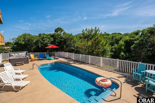 1045 Whalehead Dr Lot 27, Corolla, NC 27927 - view of pool with a patio area and view of wooded area