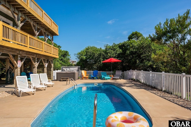 1045 Whalehead Dr Lot 27, Corolla, NC 27927 - view of swimming pool with a patio and a deck